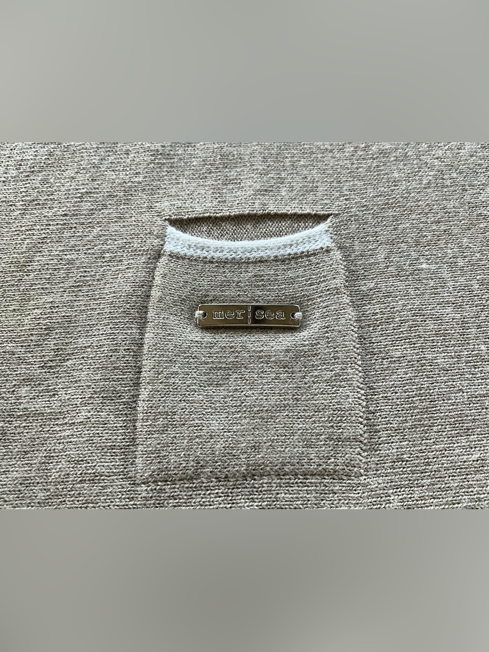 Mersea Catalina Khaki Crewneck Dolman Sweater OS - Picture 10 of 10
